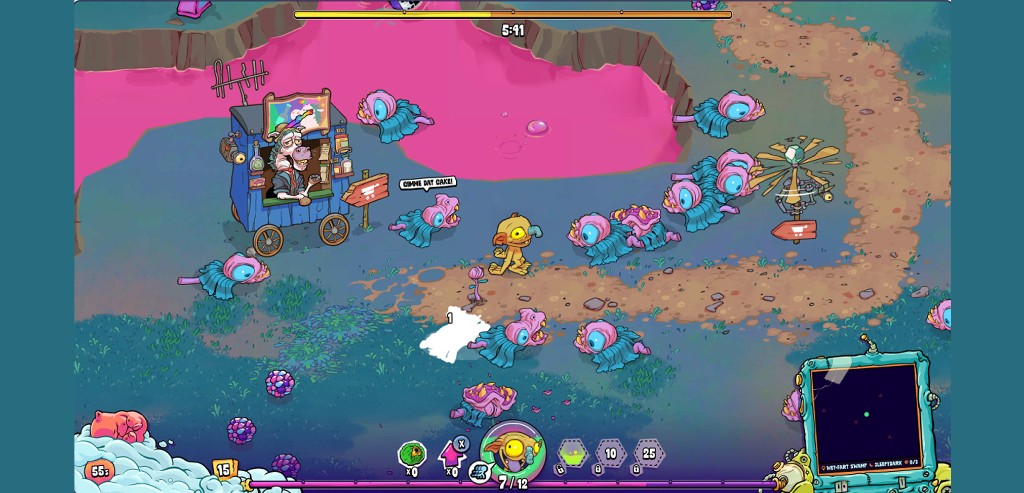 Goblintown swamp gameplay with gobphone minimap